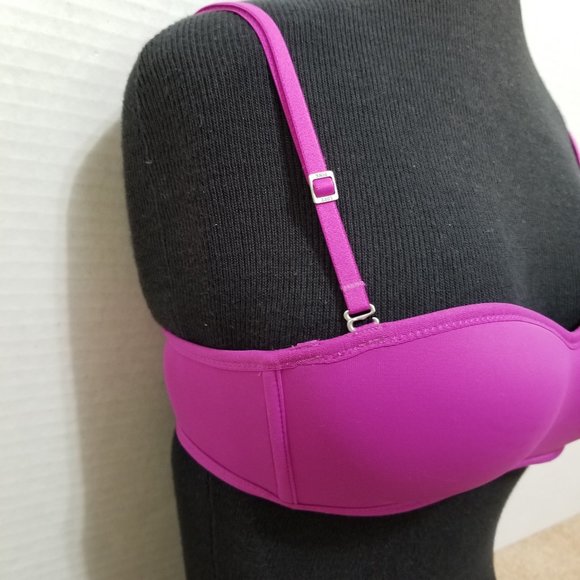 Victoria's Secret PINK bra 32B Multi-Way Bandeau no wire strapless convertible - Picture 2 of 14
